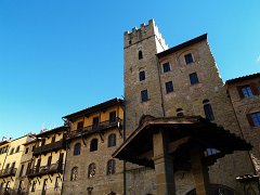 Arezzo_003 Medieval buildings in Piazza Grande, the main square in Arezzo